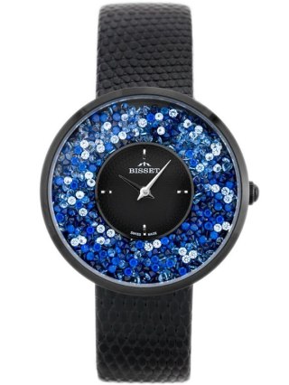 ZEGAREK DAMSKI BISSET BSAE04 - black/blue (zb541e) Bisset