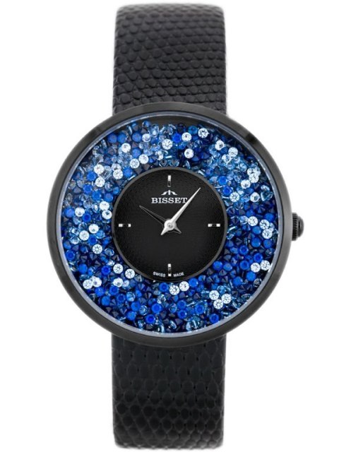 ZEGAREK DAMSKI BISSET BSAE04 - black/blue (zb541e) Bisset