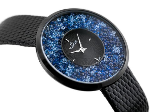 ZEGAREK DAMSKI BISSET BSAE04 - black/blue (zb541e) Bisset