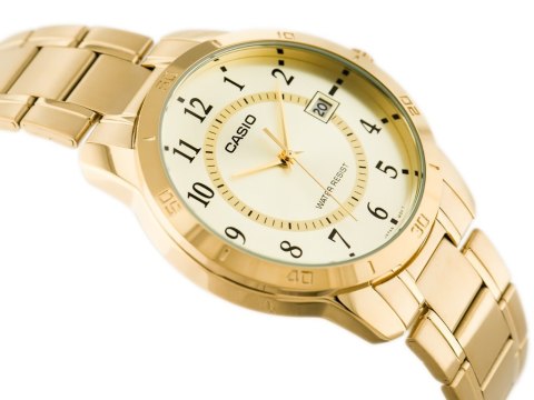 ZŁOTY ZEGAREK MĘSKI CASIO MTP-V004G-9B (zd047a) + BOX Casio