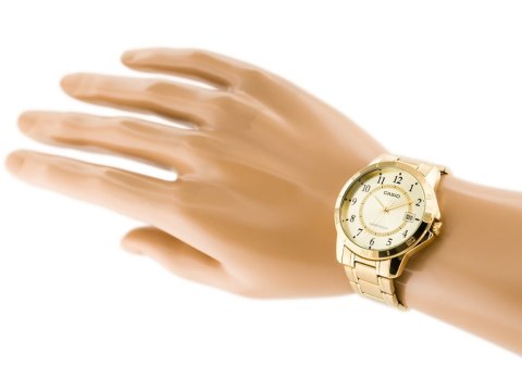 ZŁOTY ZEGAREK MĘSKI CASIO MTP-V004G-9B (zd047a) + BOX Casio
