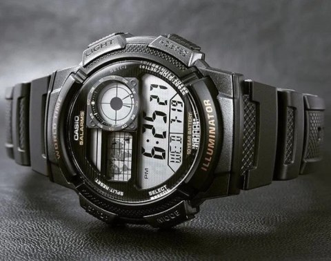 ZEGAREK MĘSKI CASIO AE-1000W-1AV - WORLD TIME + BOX Casio