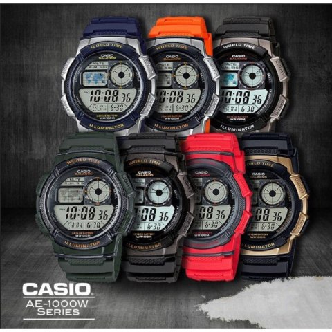 ZEGAREK MĘSKI CASIO AE-1000W-1AV - WORLD TIME + BOX Casio