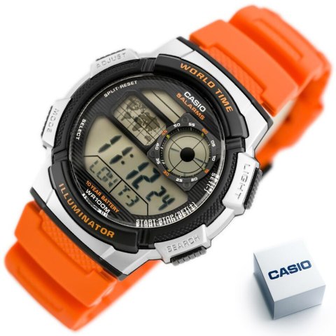 ZEGAREK MĘSKI CASIO AE-1000W 4BV (zd073d) - WORLD TIME + BOX Casio