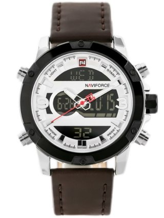 ZEGAREK MĘSKI NAVIFORCE - NF9097 (zn043a) - brown/silver Naviforce