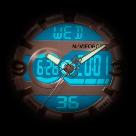 ZEGAREK MĘSKI NAVIFORCE - NF9097 (zn043a) - brown/silver Naviforce