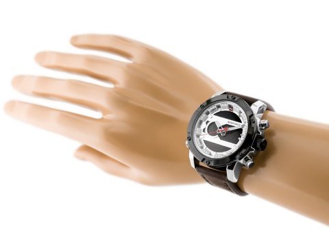 ZEGAREK MĘSKI NAVIFORCE - NF9097 (zn043a) - brown/silver Naviforce