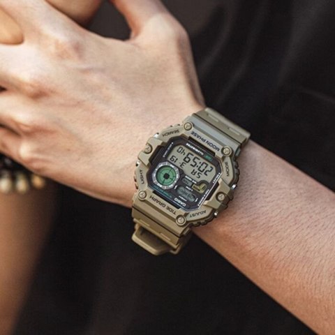 ZEGAREK MĘSKI CASIO Digital Moonphase WS-1700H-5AVDF Casio
