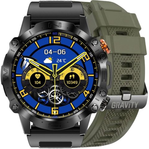 SMARTWATCH MĘSKI GRAVITY GT20-7 - AMOLED, DODATKOWY PASEK (sg024g) Gravity
