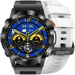 SMARTWATCH MĘSKI GRAVITY GT20-8 - AMOLED, DODATKOWY PASEK (sg024g) Gravity