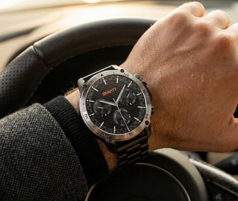 SMARTWATCH MĘSKI GRAVITY GT46-1 - AMOLED, DODATKOWA BRANSOLETA(sg055a) Gravity