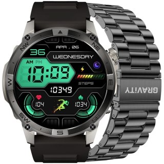 SMARTWATCH MĘSKI GRAVITY GT46-3 - AMOLED, DODATKOWA BRANSOLETA (sg055c) Gravity