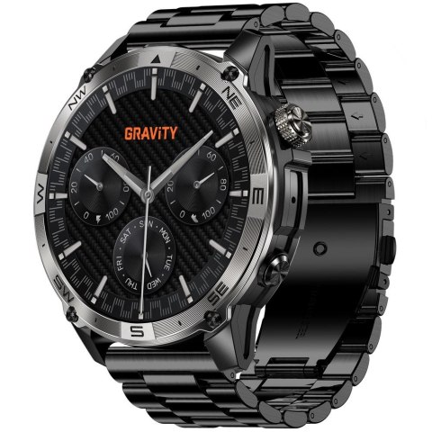SMARTWATCH MĘSKI GRAVITY GT46-4 - AMOLED, DODATKOWA BRANSOLETA (sg055d) Gravity
