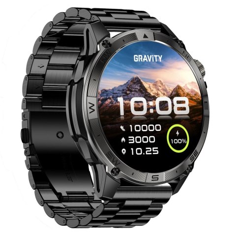 SMARTWATCH MĘSKI GRAVITY GT46-4 - AMOLED, DODATKOWA BRANSOLETA (sg055d) Gravity