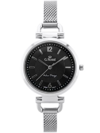 ZEGAREK G. ROSSI - LESTI - 3652B (zg772b) - silver/black + BOX G. Rossi