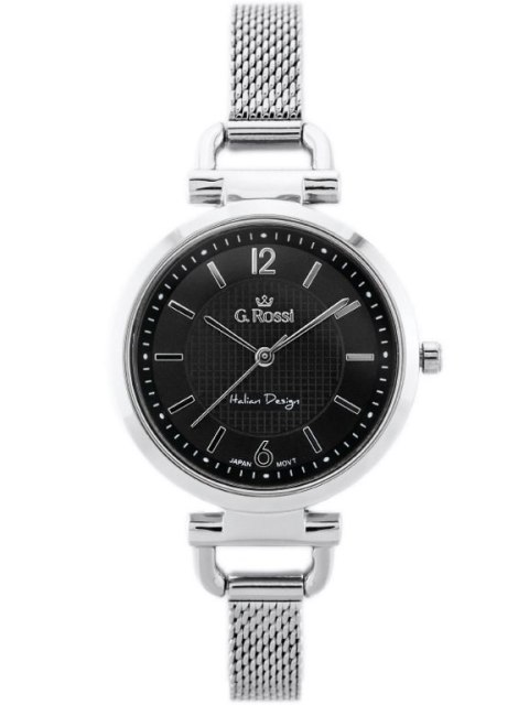 ZEGAREK G. ROSSI - LESTI - 3652B (zg772b) - silver/black + BOX G. Rossi