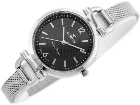 ZEGAREK G. ROSSI - LESTI - 3652B (zg772b) - silver/black + BOX G. Rossi