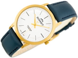 ZEGAREK MĘSKI BISSET BSFE42 - TYTANOWY (zb075b) Bisset