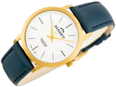 ZEGAREK MĘSKI BISSET BSFE42 - TYTANOWY (zb075b) Bisset