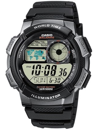 ZEGAREK MĘSKI CASIO AE-1000W 1BVDF (zd073g) - WORLD TIME + BOX Casio