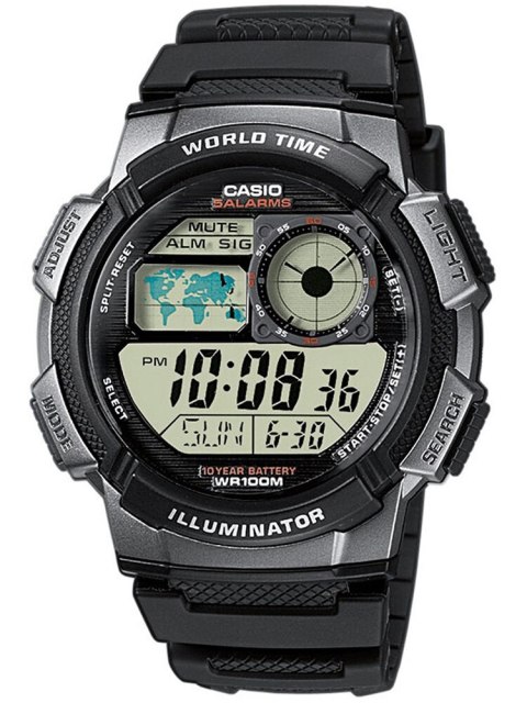 ZEGAREK MĘSKI CASIO AE-1000W 1BVDF (zd073g) - WORLD TIME + BOX Casio