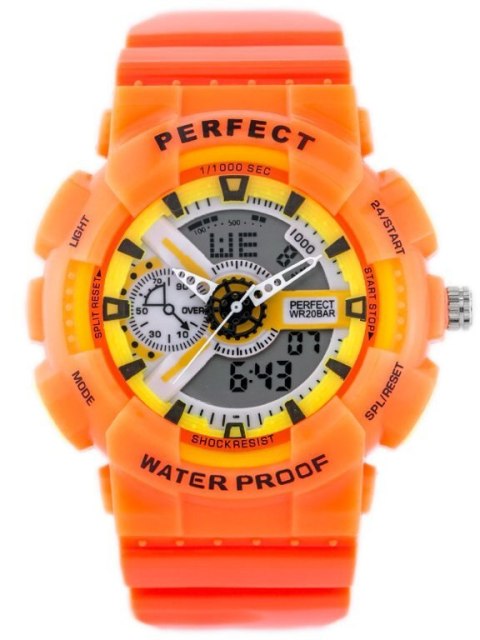 ZEGAREK MĘSKI PERFECT SHOCK (zp219f) - orange Perfect