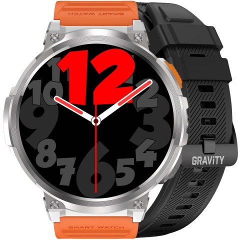 SMARTWATCH MĘSKI GRAVITY GT23-4 - LATARKA, DODATKOWY PASEK (sg031d) Gravity
