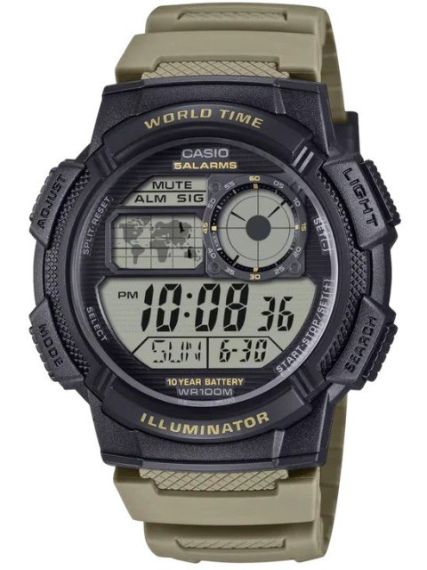 ZEGAREK MĘSKI CASIO AE-1000W-5AVEF (zd073i) - WORLD TIME + BOX Casio