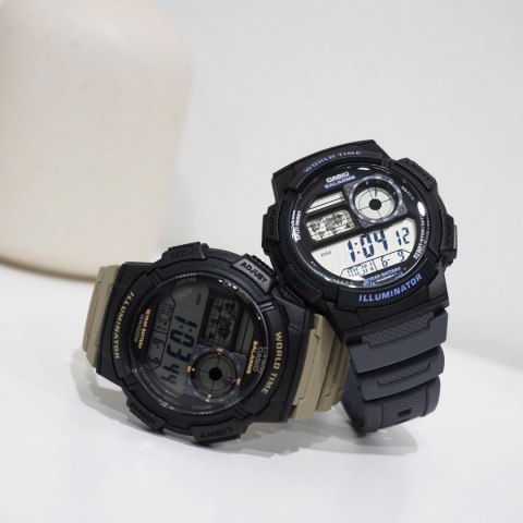 ZEGAREK MĘSKI CASIO AE-1000W-8AVEF (zd073j) - WORLD TIME + BOX Casio