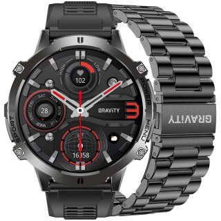 SMARTWATCH MĘSKI GRAVITY GT42-1 - AMOLED, DODATKOWA BRANSOLETA (sg056a) Gravity