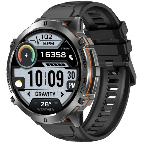SMARTWATCH MĘSKI GRAVITY GT42-1 - AMOLED, DODATKOWA BRANSOLETA (sg056a) Gravity