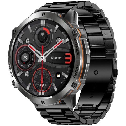 SMARTWATCH MĘSKI GRAVITY GT42-1 - AMOLED, DODATKOWA BRANSOLETA (sg056a) Gravity