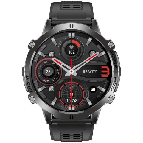 SMARTWATCH MĘSKI GRAVITY GT42-1 - AMOLED, DODATKOWA BRANSOLETA (sg056a) Gravity
