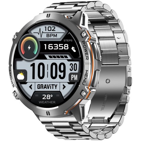 SMARTWATCH MĘSKI GRAVITY GT42-3 - AMOLED, DODATKOWA BRANSOLETA (sg056c) Gravity