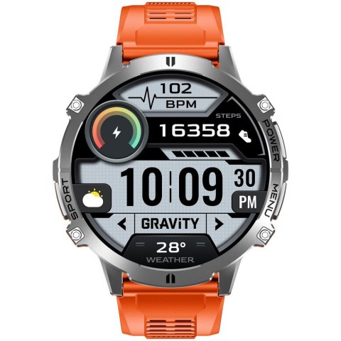 SMARTWATCH MĘSKI GRAVITY GT42-4 - AMOLED, DODATKOWA BRANSOLETA (sg056d) Gravity