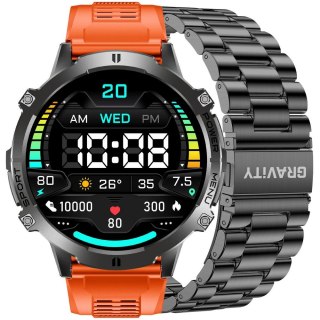 SMARTWATCH MĘSKI GRAVITY GT42-5 - AMOLED, DODATKOWA BRANSOLETA (sg056e) Gravity