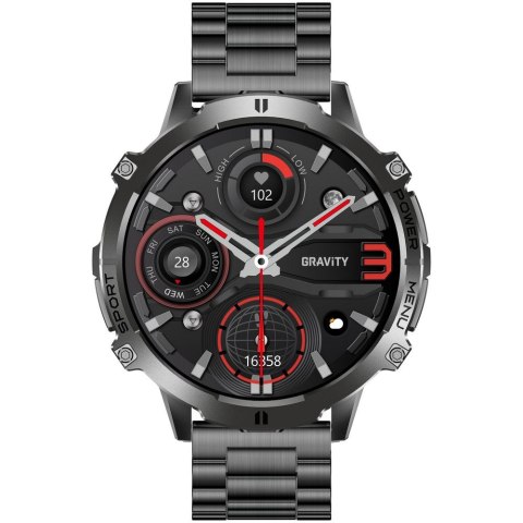 SMARTWATCH MĘSKI GRAVITY GT42-5 - AMOLED, DODATKOWA BRANSOLETA (sg056e) Gravity