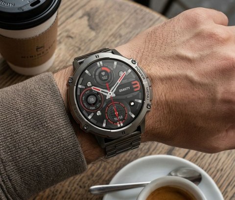SMARTWATCH MĘSKI GRAVITY GT42-5 - AMOLED, DODATKOWA BRANSOLETA (sg056e) Gravity