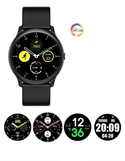 SMARTWATCH MĘSKI G. Rossi G.RSWSF1-3C1-1 silver/black + dodatkowy PASEK (sg003a) G. Rossi