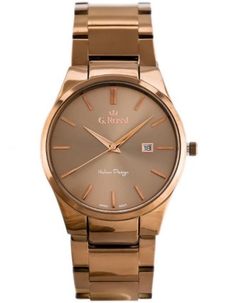 ZEGAREK G. ROSSI - 8245B2-2B3 (zg259f) brown + BOX G. Rossi