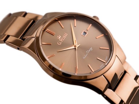ZEGAREK G. ROSSI - 8245B2-2B3 (zg259f) brown + BOX G. Rossi