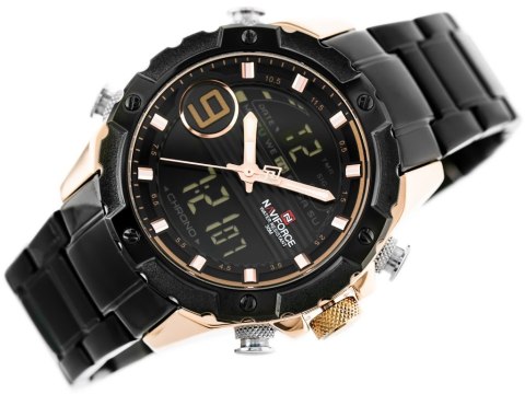 ZEGAREK MĘSKI NAVIFORCE - NF9146S (zn089c) - black/rosegold + BOX Naviforce