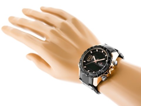 ZEGAREK MĘSKI NAVIFORCE - NF9146S (zn089c) - black/rosegold + BOX Naviforce