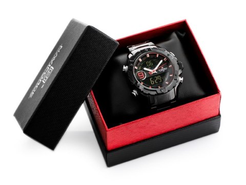 ZEGAREK MĘSKI NAVIFORCE - NF9146S (zn089c) - black/rosegold + BOX Naviforce