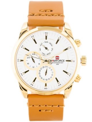 ZEGAREK MĘSKI NAVIFORCE - NF9148 (zn085b) gold + BOX Naviforce