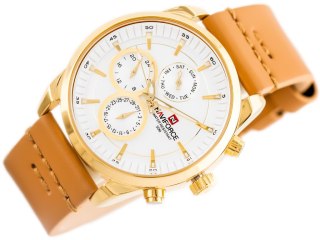 ZEGAREK MĘSKI NAVIFORCE - NF9148 (zn085b) gold + BOX Naviforce