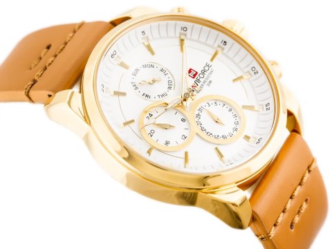 ZEGAREK MĘSKI NAVIFORCE - NF9148 (zn085b) gold + BOX Naviforce