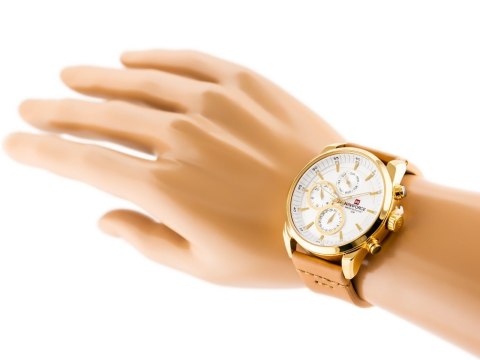 ZEGAREK MĘSKI NAVIFORCE - NF9148 (zn085b) gold + BOX Naviforce