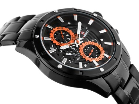 ZEGAREK MĘSKI NAVIFORCE - NF9149 (zn090a) black / orange + BOX Naviforce