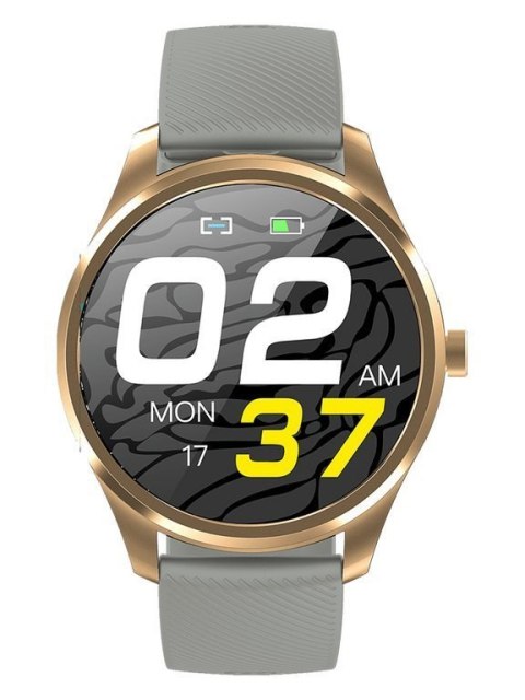 SMARTWATCH MĘSKI G. Rossi SW012-5 gold/gray + dodatkowa BRANSOLETA (sg007e) G. Rossi